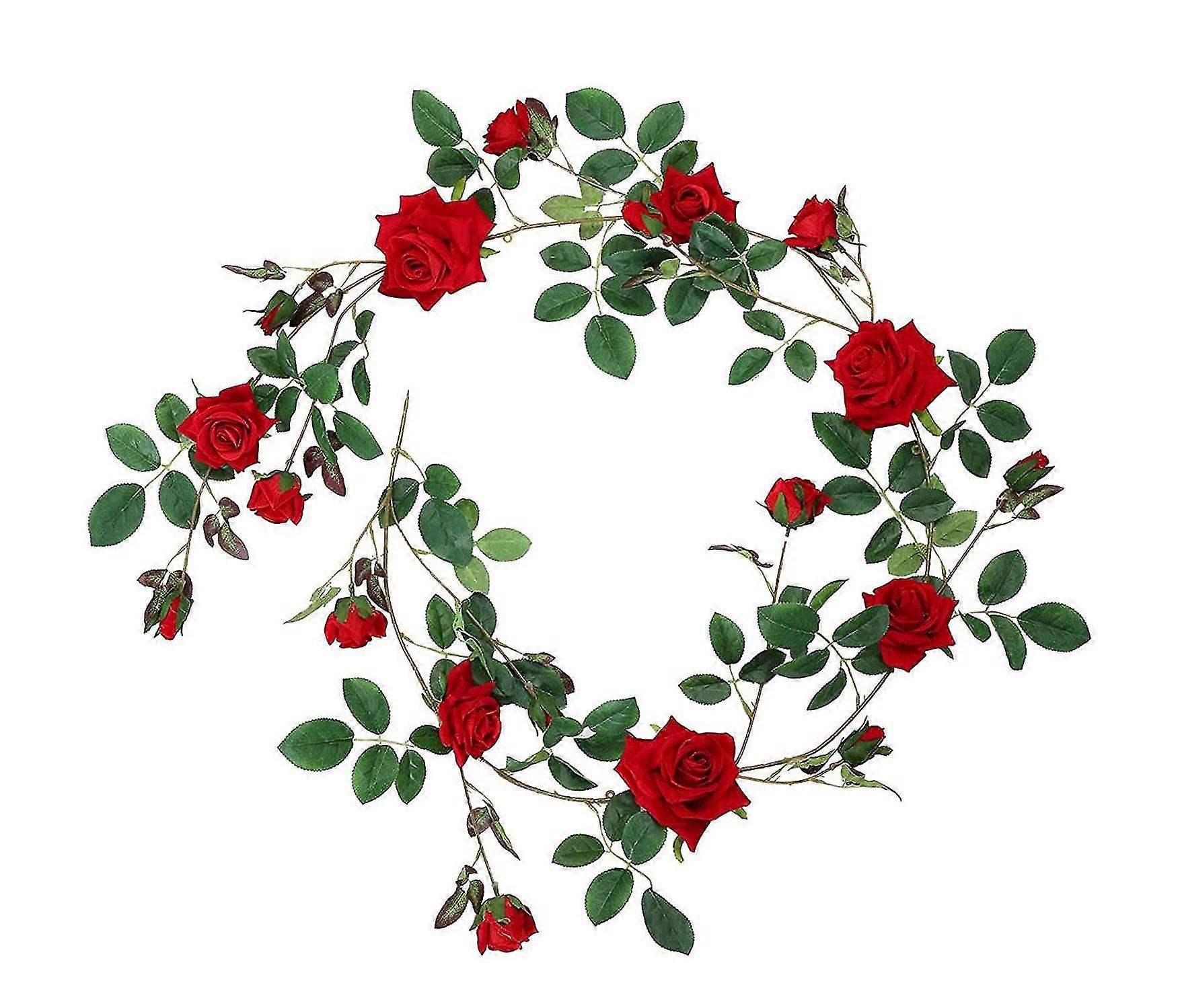 Artificial Flannel Rose Garland 1 Piece