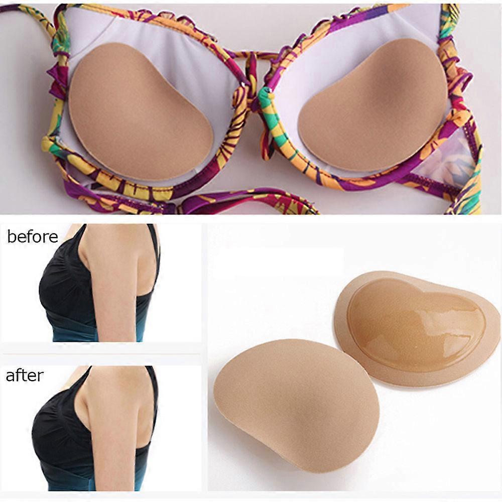 2 Pairs Bra Pads, Adhesive Push Up Bra Inserts Pads Breast Enhancer for Bikini Sports