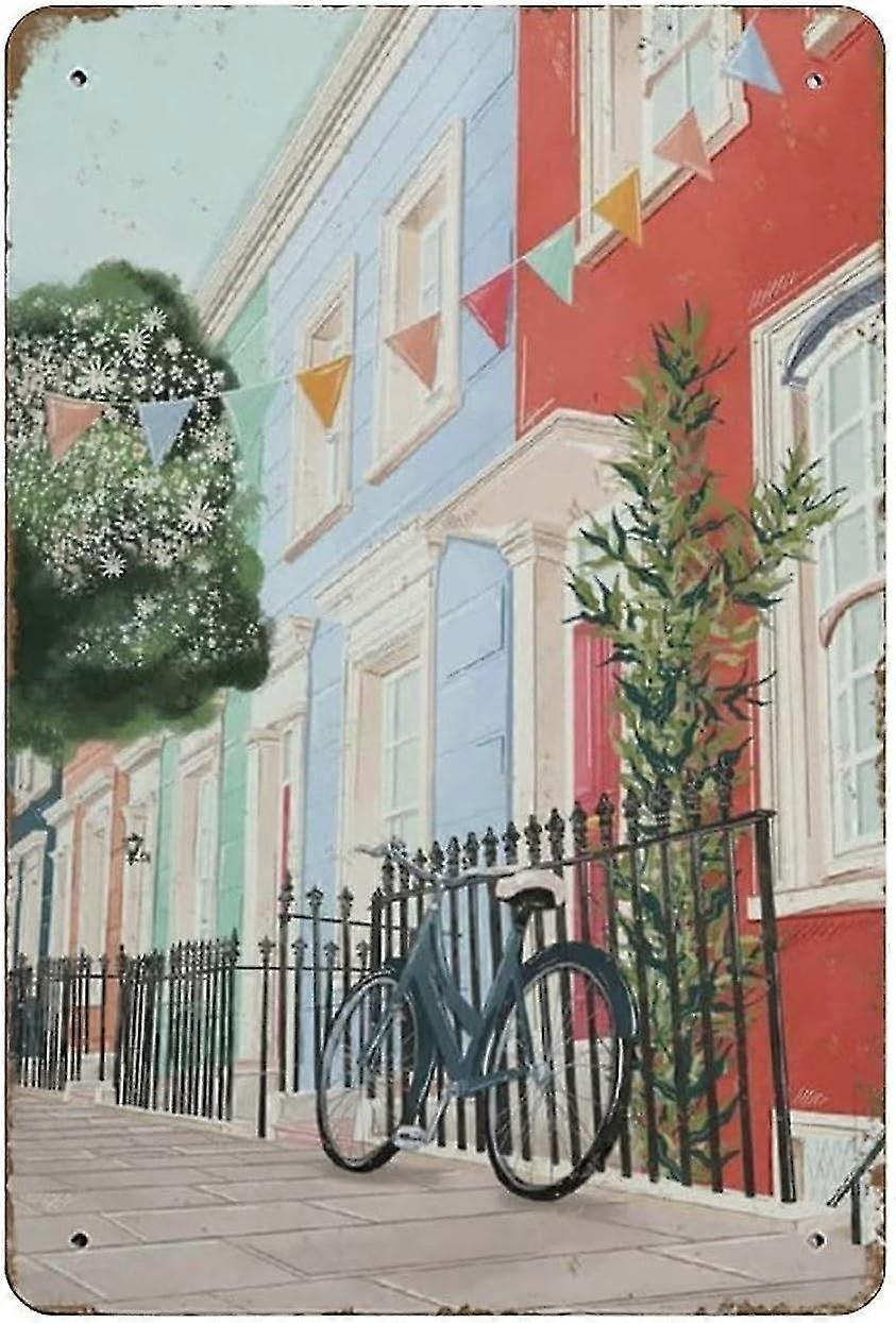Placa de Metal Notting Hill London Vintage Lata Poster Placa de Metal 8x12 Polegadas OU 12x16 Polegadas Modo 2175