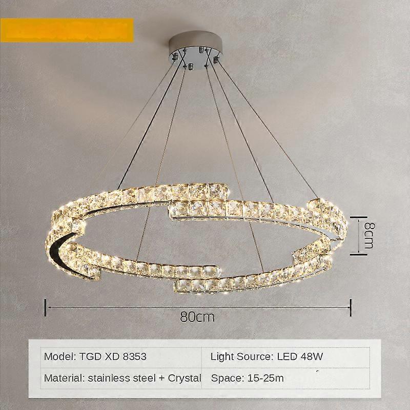 מודרני טבעת יצירתית נברשת קריסטל נירוסטה זהב כסף מנורה תלויה סלון חדר שינה מנורות קישוט מסעדה