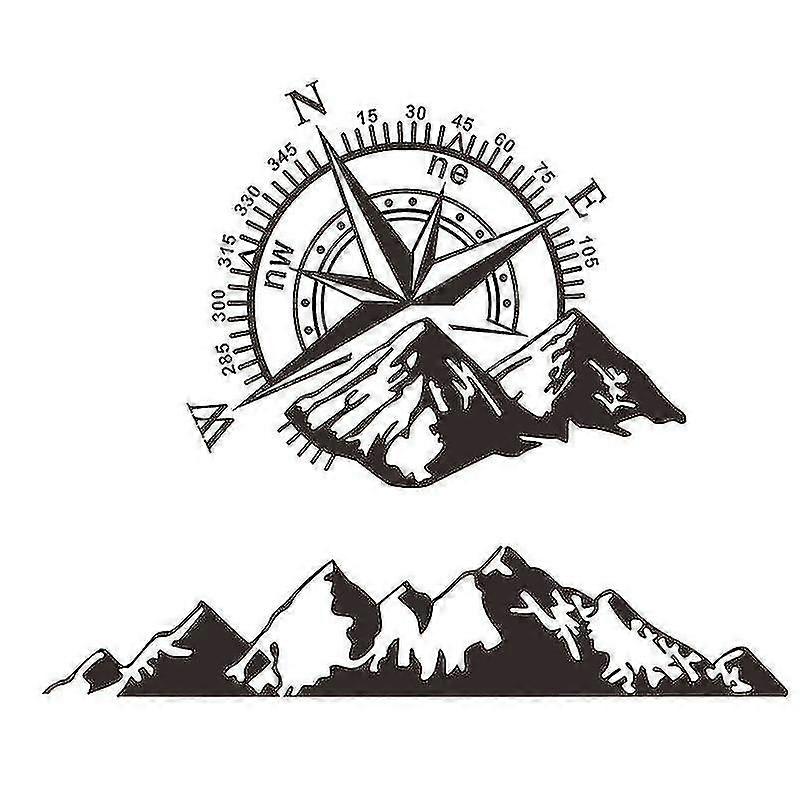Window Decals Personalized Compass Design For Home Car Exterior Decoration