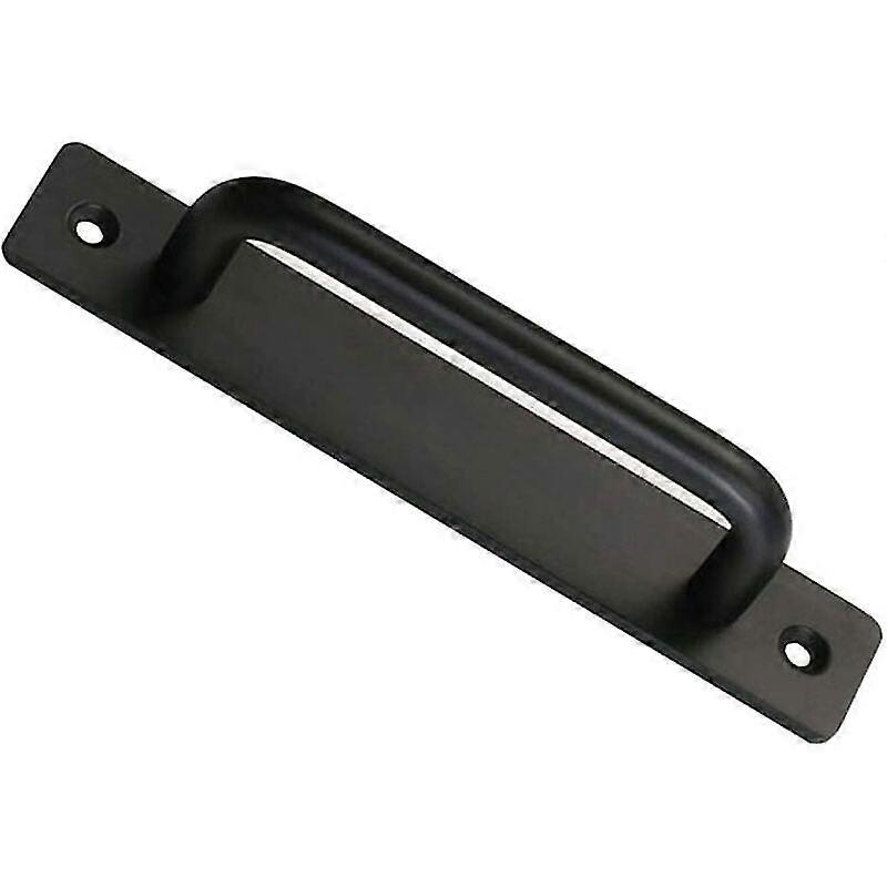 Barn Door Handle, Sliding Barn Door Handle Perfect For Gate Cabinet Cupboard Drawer Shed Garage Included 2 Screws - Black, 150mm