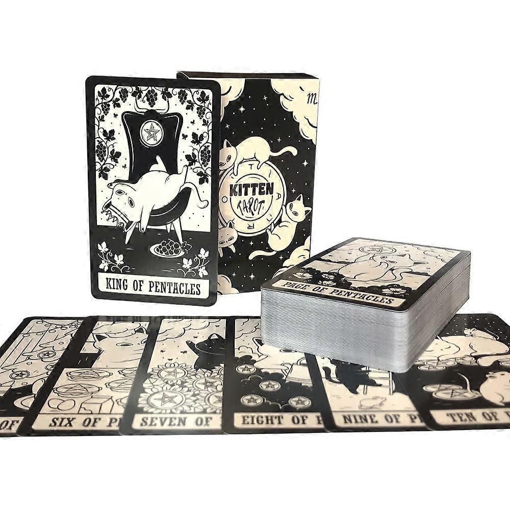 78 Card Deck Kitten Tarot Oracle Card Fate Divination Leisure Entertainment Family gatherings Tarot Card Game