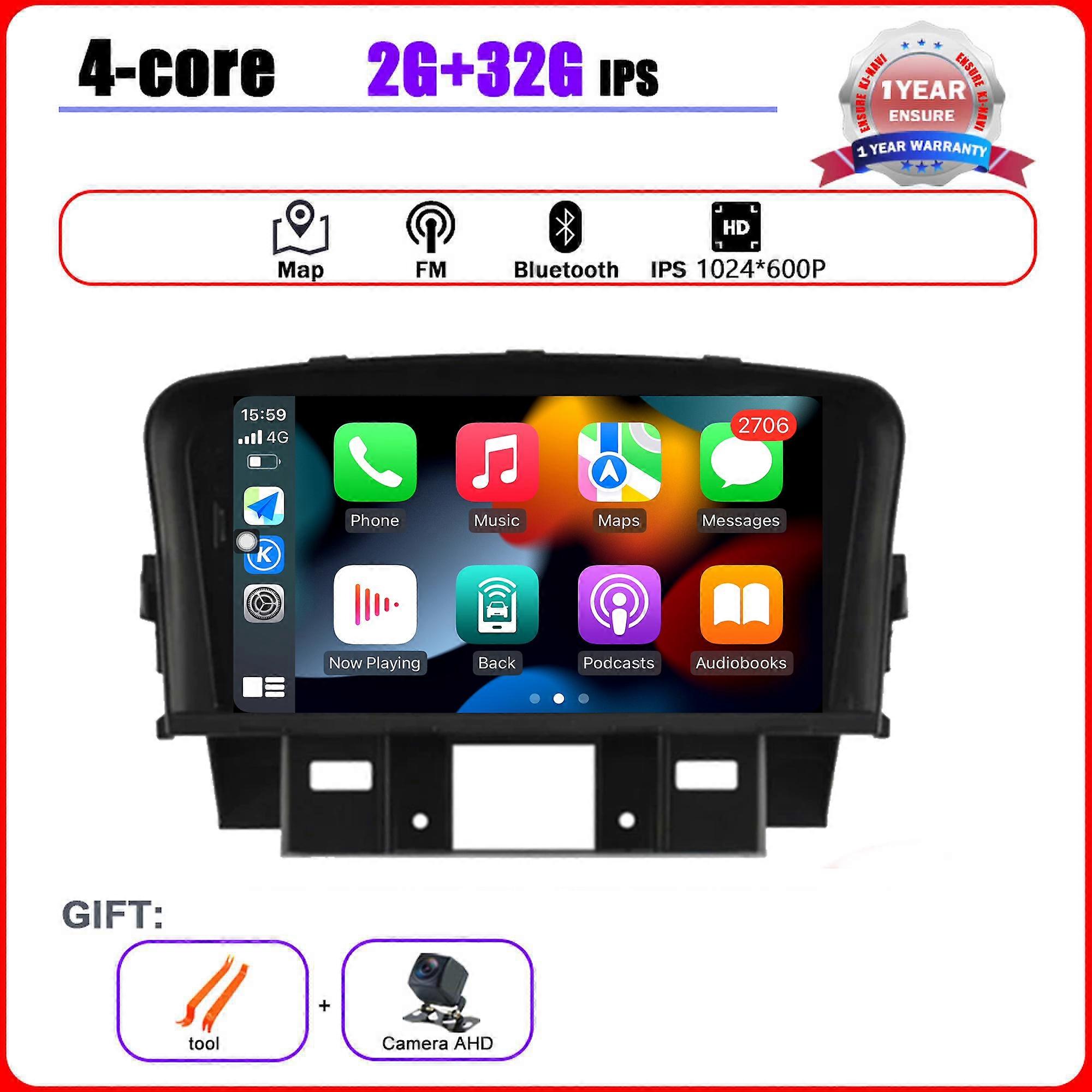 7 pro Chevrolet Cruze 2008 - 2014 Rádio Carplay Auto Multimediální přehrávač Inteligentní systém Android 14 Automatická navigace Bluetooth
