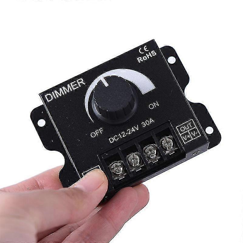 1pc Dc12v / 24v 30a Led Switch Dimmer Controller para Led Strip Single Color Negro