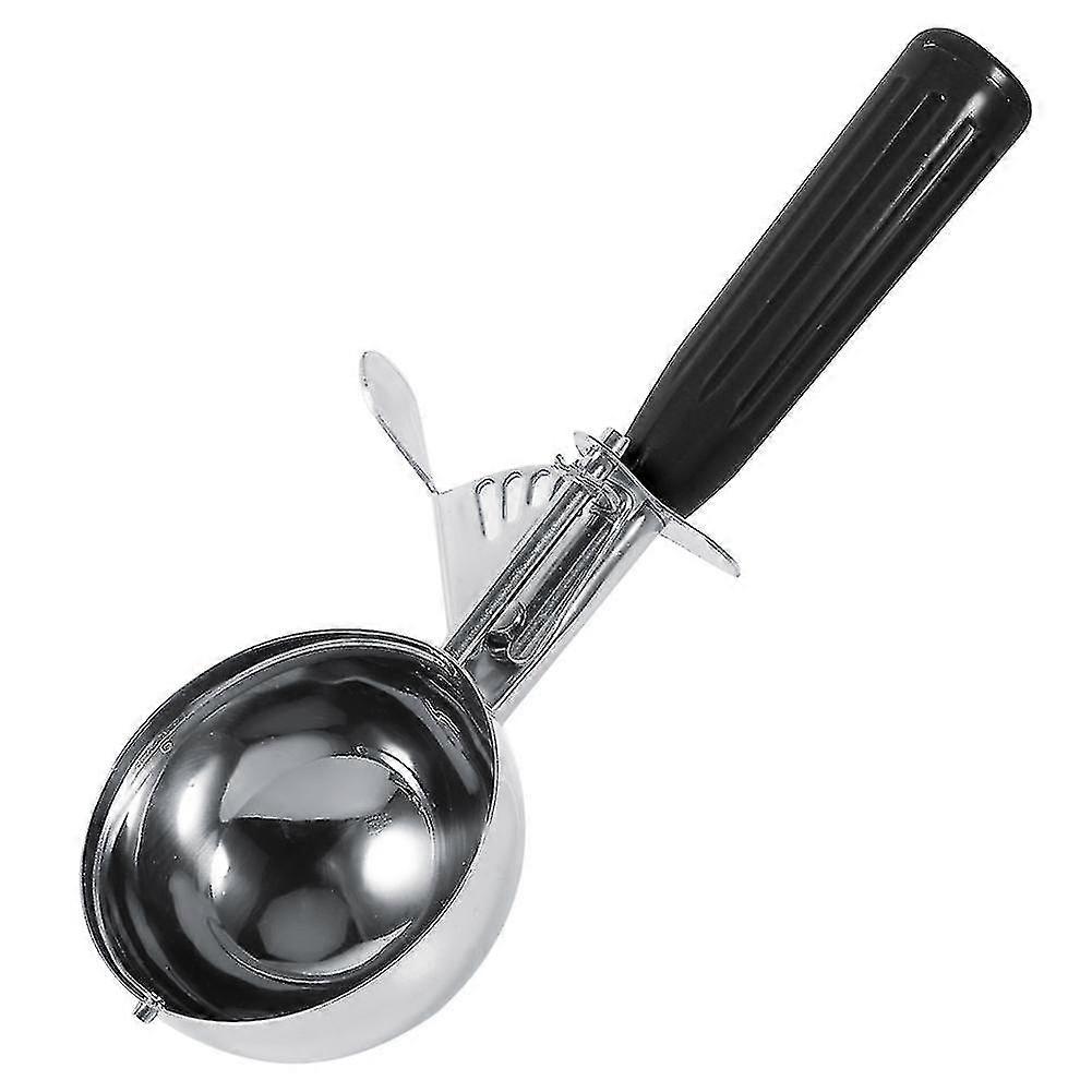 Stainless Steel Fruit Ice Cream Scoop Spoon with Plastic Handle (4.7cm)