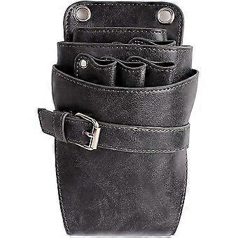 Scissor Pouch Belt, Leather Hairdressing Salon Barber Hairdresser Scissors Holster Tools Bag For Combs Shears With Adjustable Belt (grey)1pcs