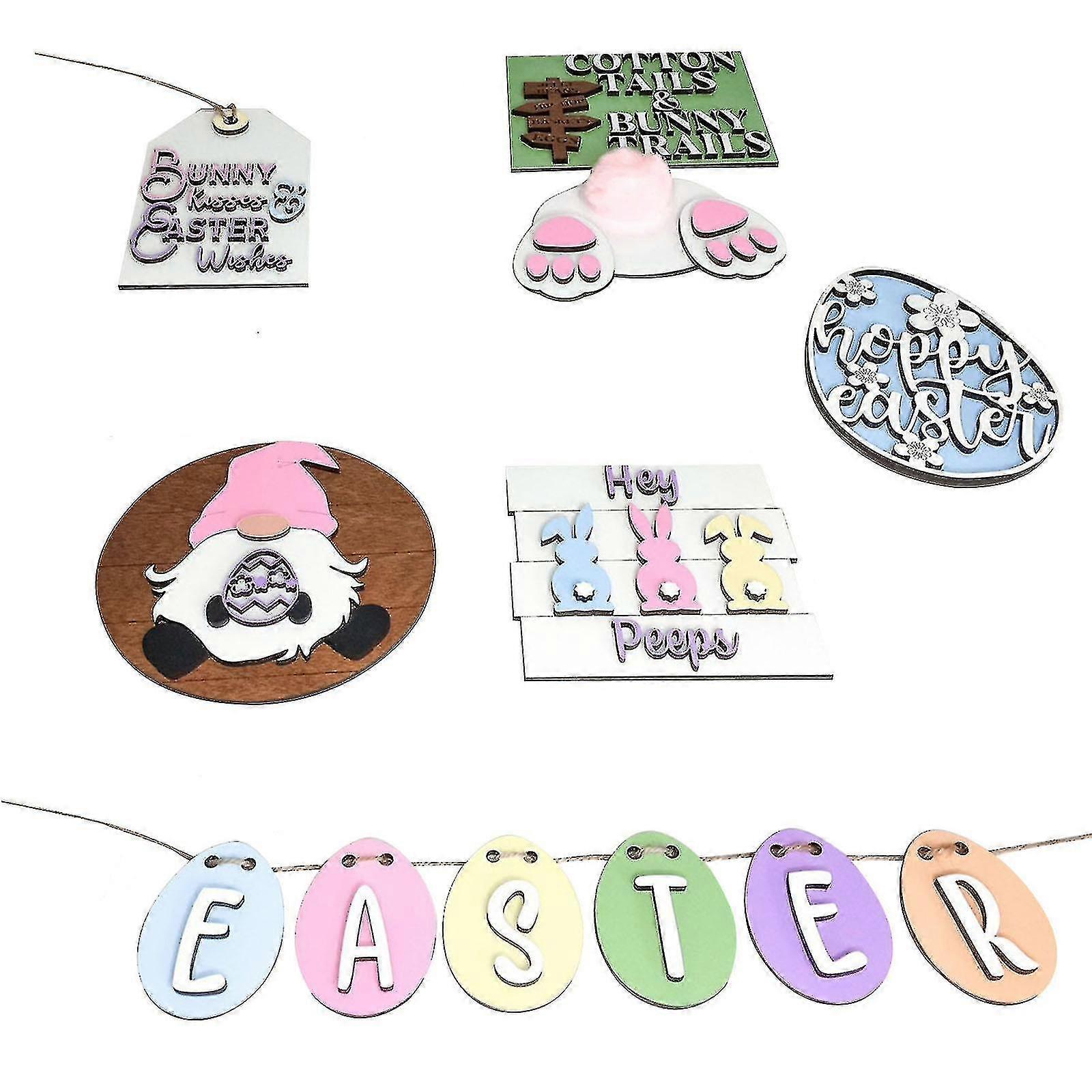 Best Sellers-easter Layered Tray, Easter Decoration, Family Easter Bunny Decoration Spring Decoration Easter Decorated Farmhouse Spring Layered Tray D