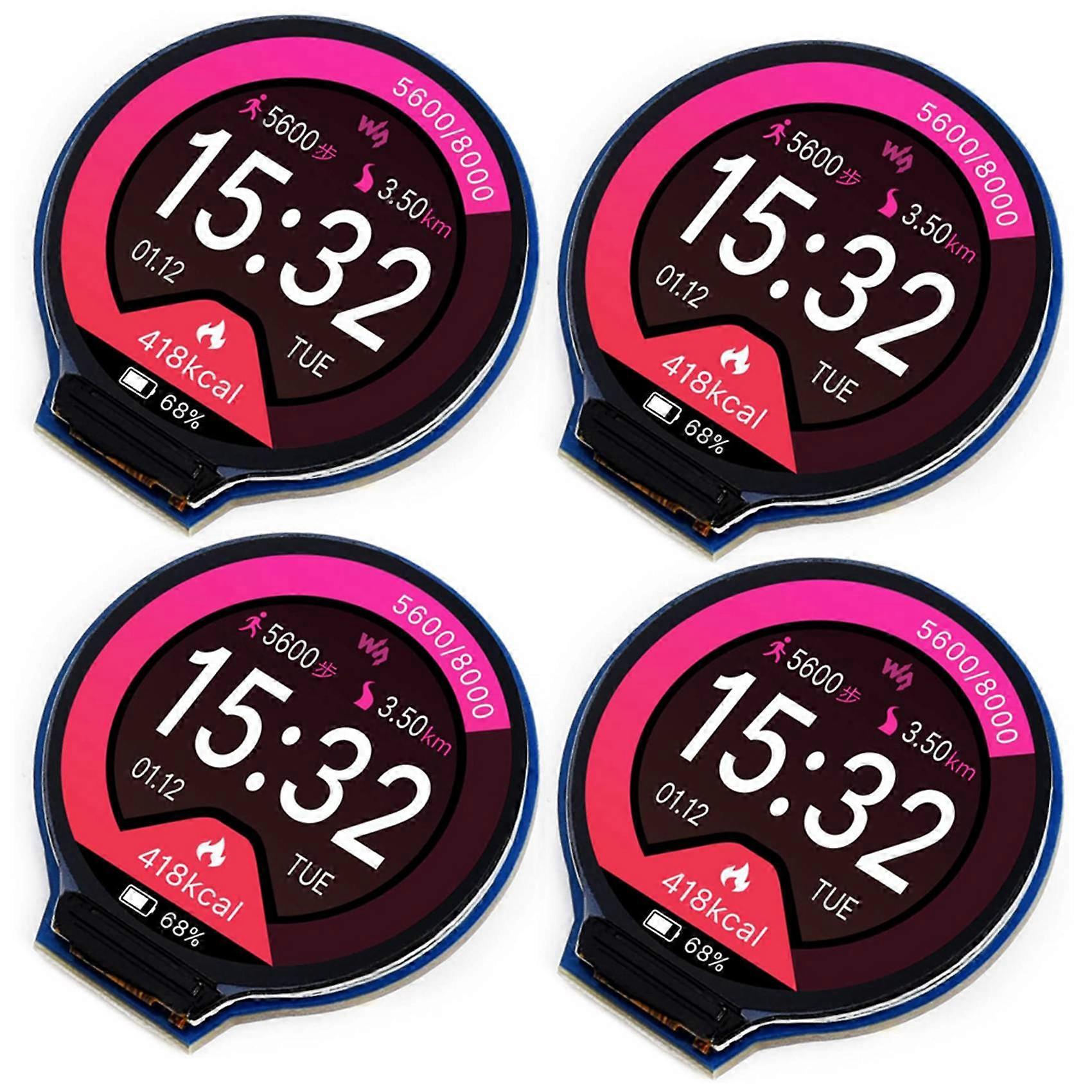 4pcs 1.28Inch Round Display LCD Screen Module GC9A01 SPI Communication RGB 65K Color Support for Ra