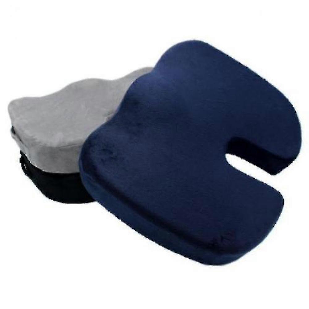 Office Driving Beautiful Buttocks Cushion U-shaped Cushion Memory Foam Chair Cushion(blue)