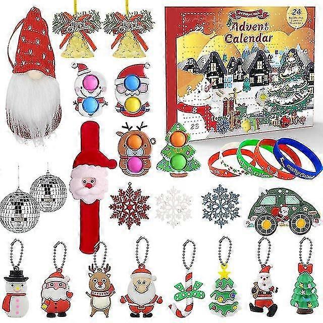 تقويم مجيء 2022, علامة قلادة عيد الميلاد, العد التنازلي, دمى محشوة, تخفيف الضغط, صندوق أعمى, ألعاب, هدايا