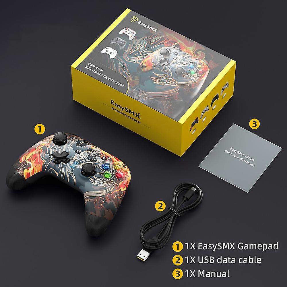 EasySMX 9124 Wireless Gamepad, Bluetooth Joystick Switch Controller Compatible with Nintendo Switch, PC, Smartphone, Steam Deck