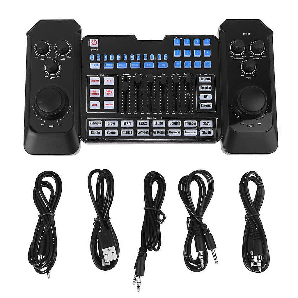 Q8 Bluetooth-compatible Audio Mixer Headset Microphone Webcast Live Streaming