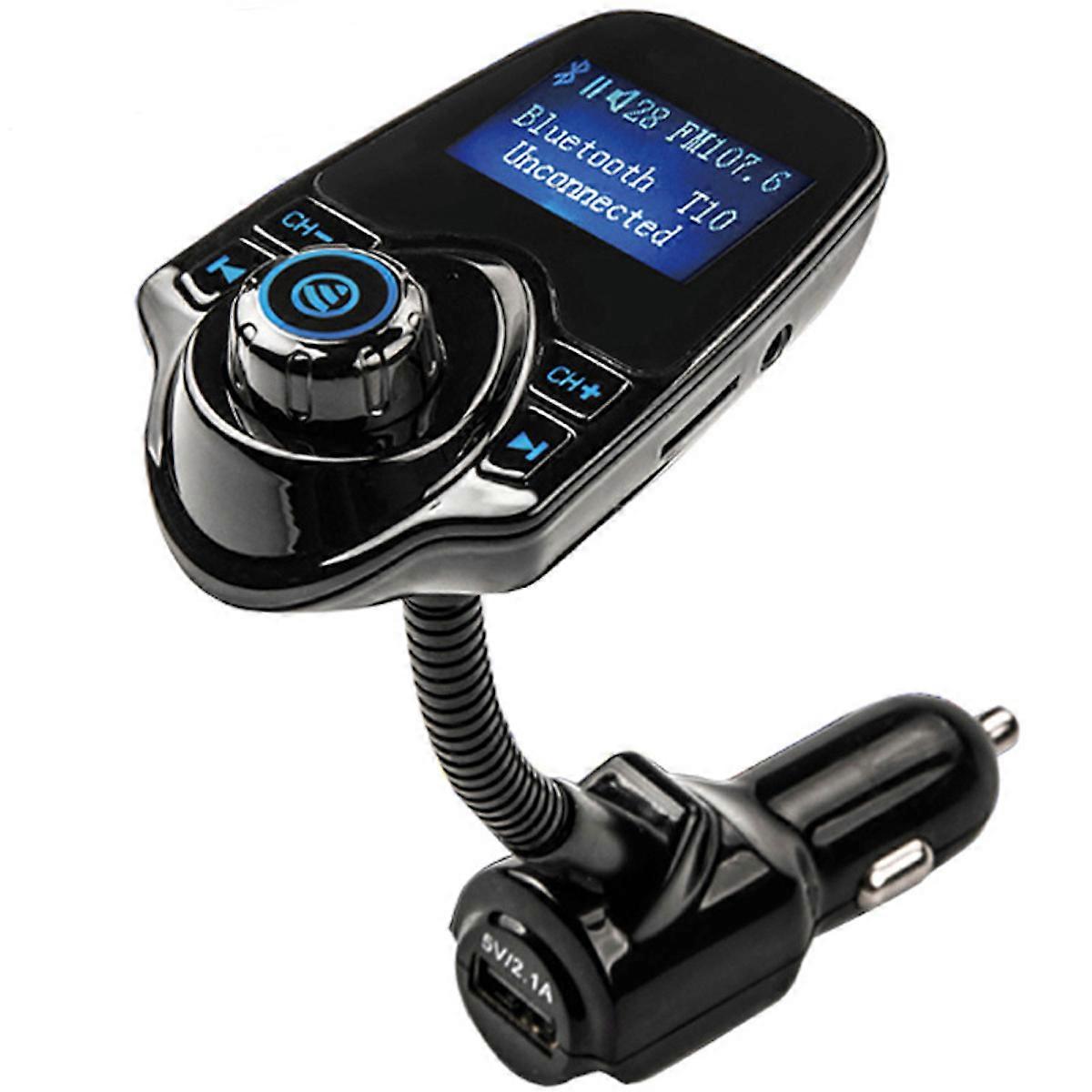 Bluetooth MP3 Player Wireless Car FM Transmitter Support Hands free Calling with USB Charging Port LED Screen Display Radio Audio Adapter