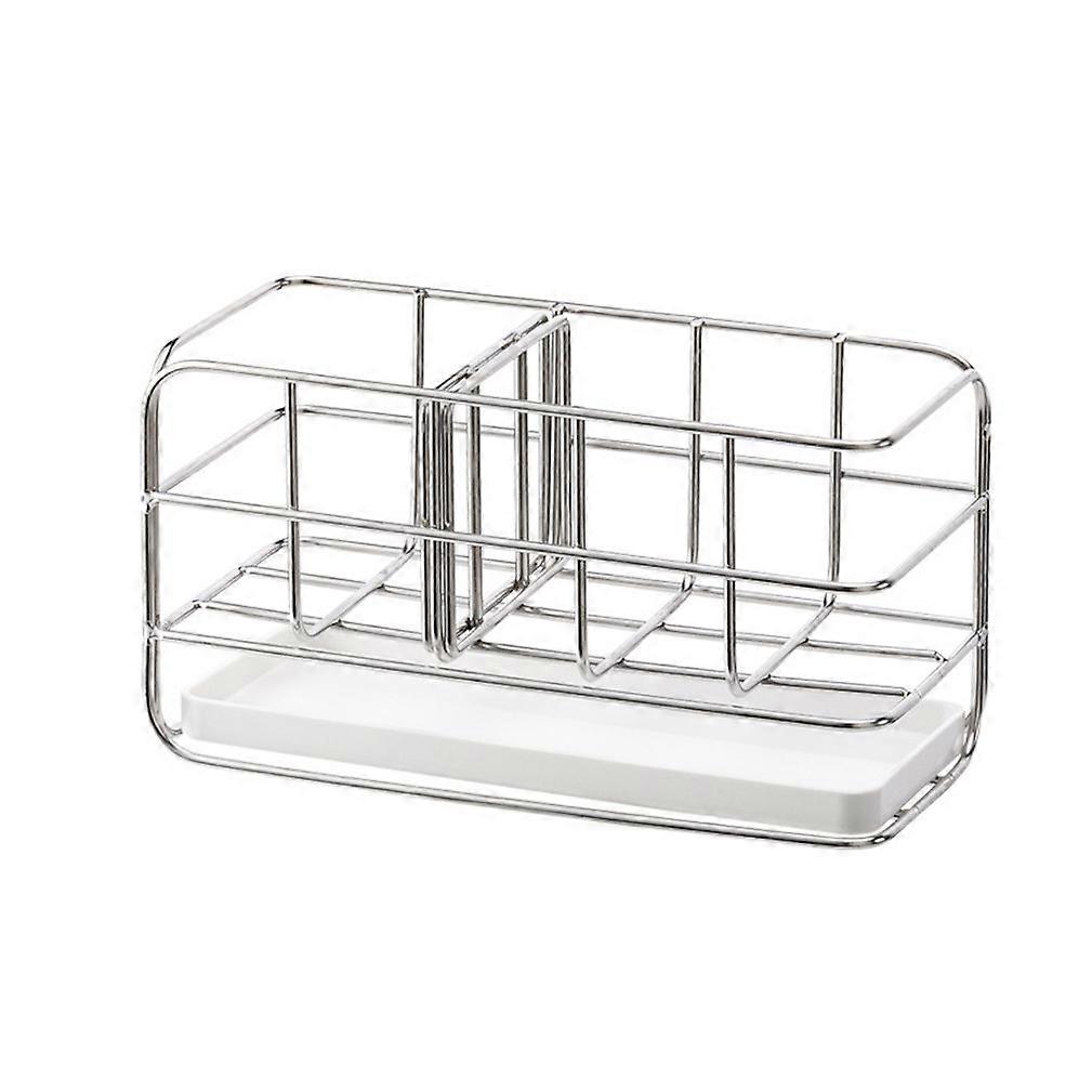 Toothpaste Brush Rustproof Stainless Steel Adjustable Partition Board Home Space Saving Sink Smooth Kitchen Bathroom Drain Rack