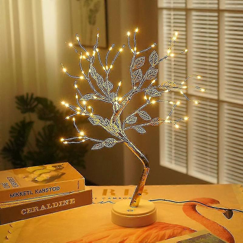 Copper Wire Tree Lamp, Firefly Tree Lamp-battery + Usb