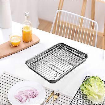 10 Inch Toaster Oven Tray and Rack Set, Small Stainless Steel