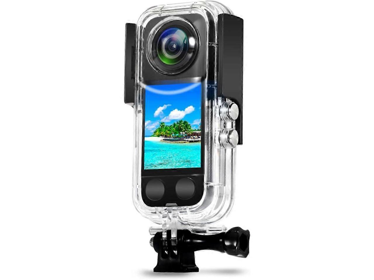 Waterproof Case for Insta 360 one X3 Action Camera, Underwater Diving Protective Housing 40M with Bracket Accessories