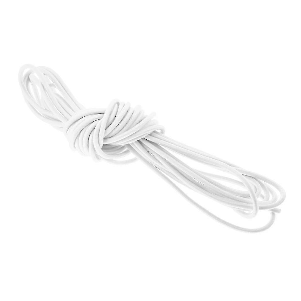 3mm elastisk rund bungee rep chocksladd binda ner båtar släpvagnar 5m vit