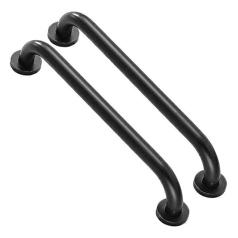 2er Pack Schwarz Dusche Haltegriff Anti Rutsch Griff, Bad Haltegriff Balance Bar, Wandmontage Handlauf Unterstützung A