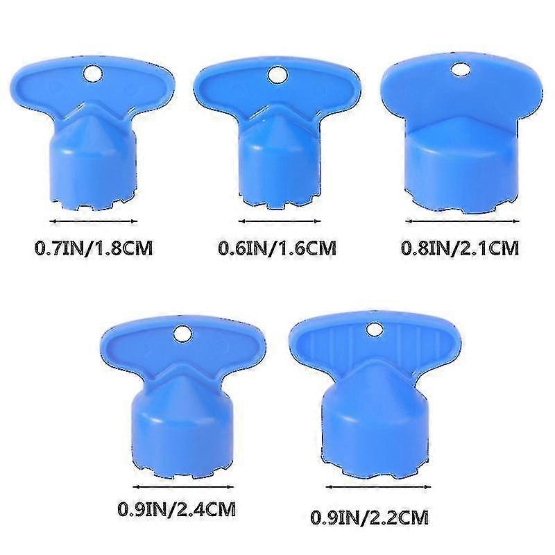 5pcs Faucet Aerator Spout Bubbler Crane Filter Hidden Core Part Diy Install Tool Spanner 16.5mm 18.5mm 21.5mm 22.5mm 24mm For Bathroom Faucet (blue)