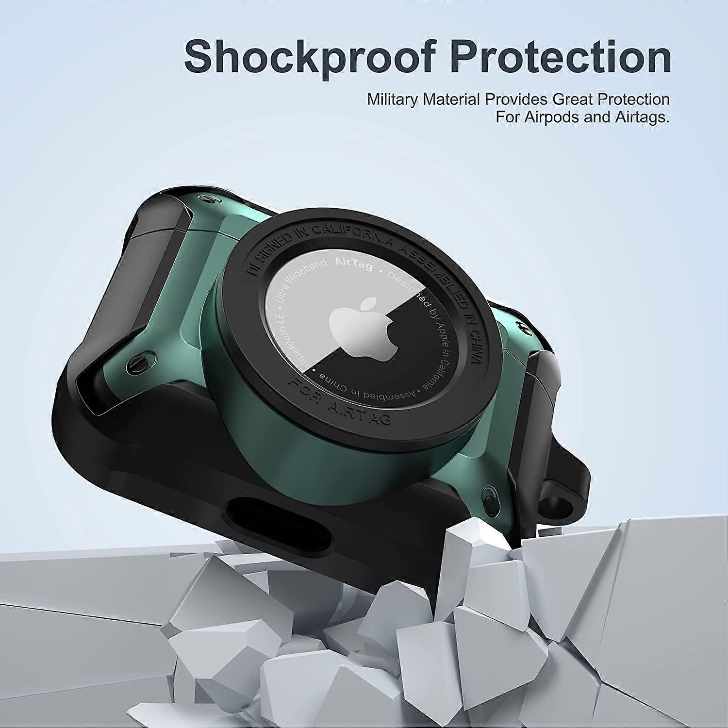 Valkit Compatible Airpods Pro Case and AirTags Case Cover, in