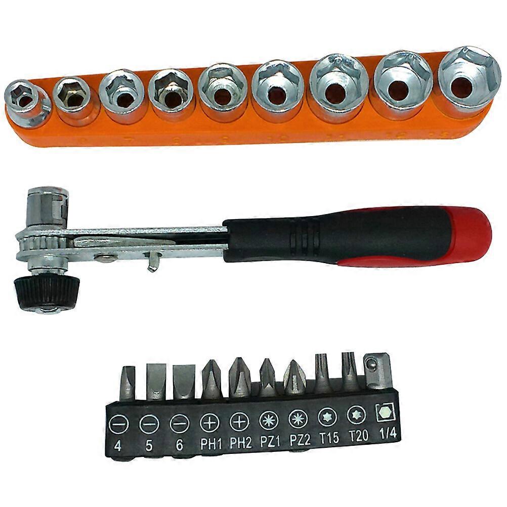 1 Set Socket Wrench Set Mechanics Tool Ratchet Wrench Bit Socket para automoción