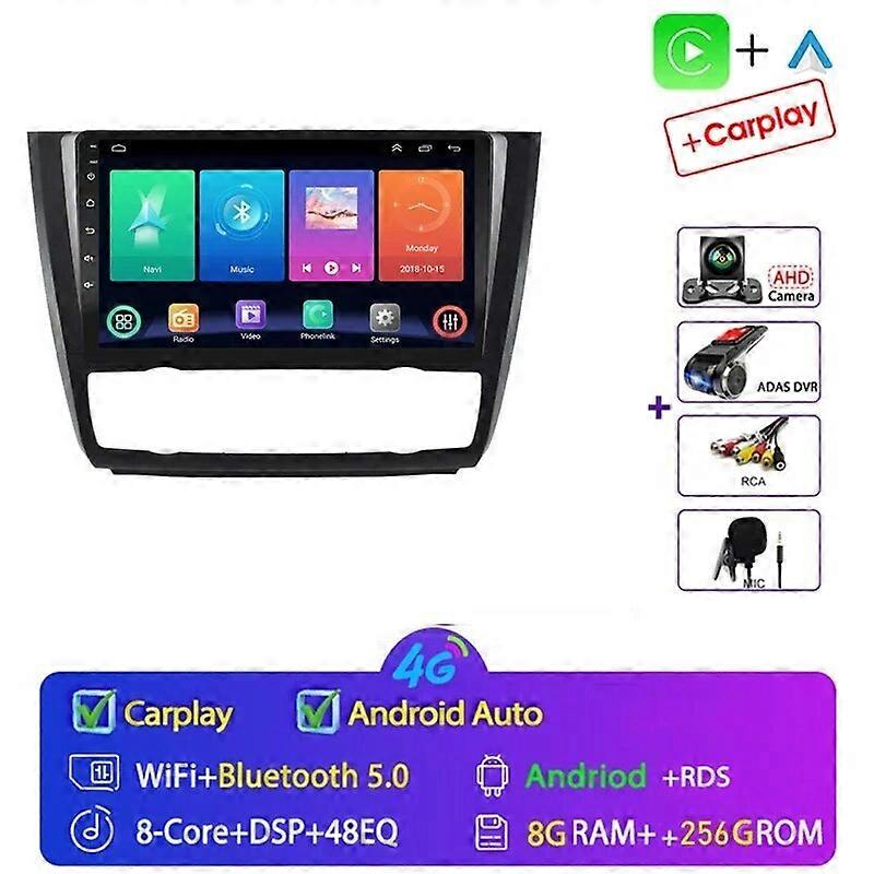 Redkid 4G + 64GB Android 13 Car Radio Lecteur Vidéo Multimédia Pour BMW Série 1 E81 E82 E87 E88 AT M