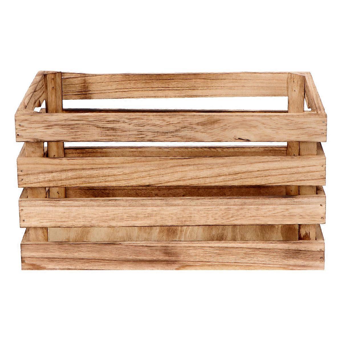 Mini Plant Pots Bamboo Crates Desk Book Magazine Storage Fruit Snack Basket Keepsake Storage Cabinet