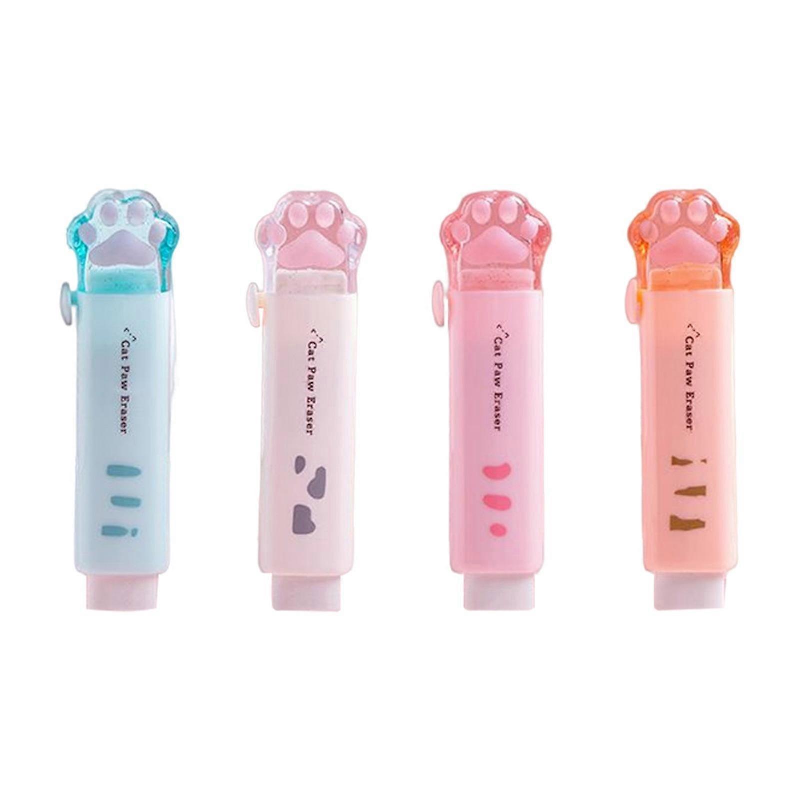 Gomme à frotter Récompense rétractable Fournitures scolaires Push-pull Cat Paw Cute Eraser School
