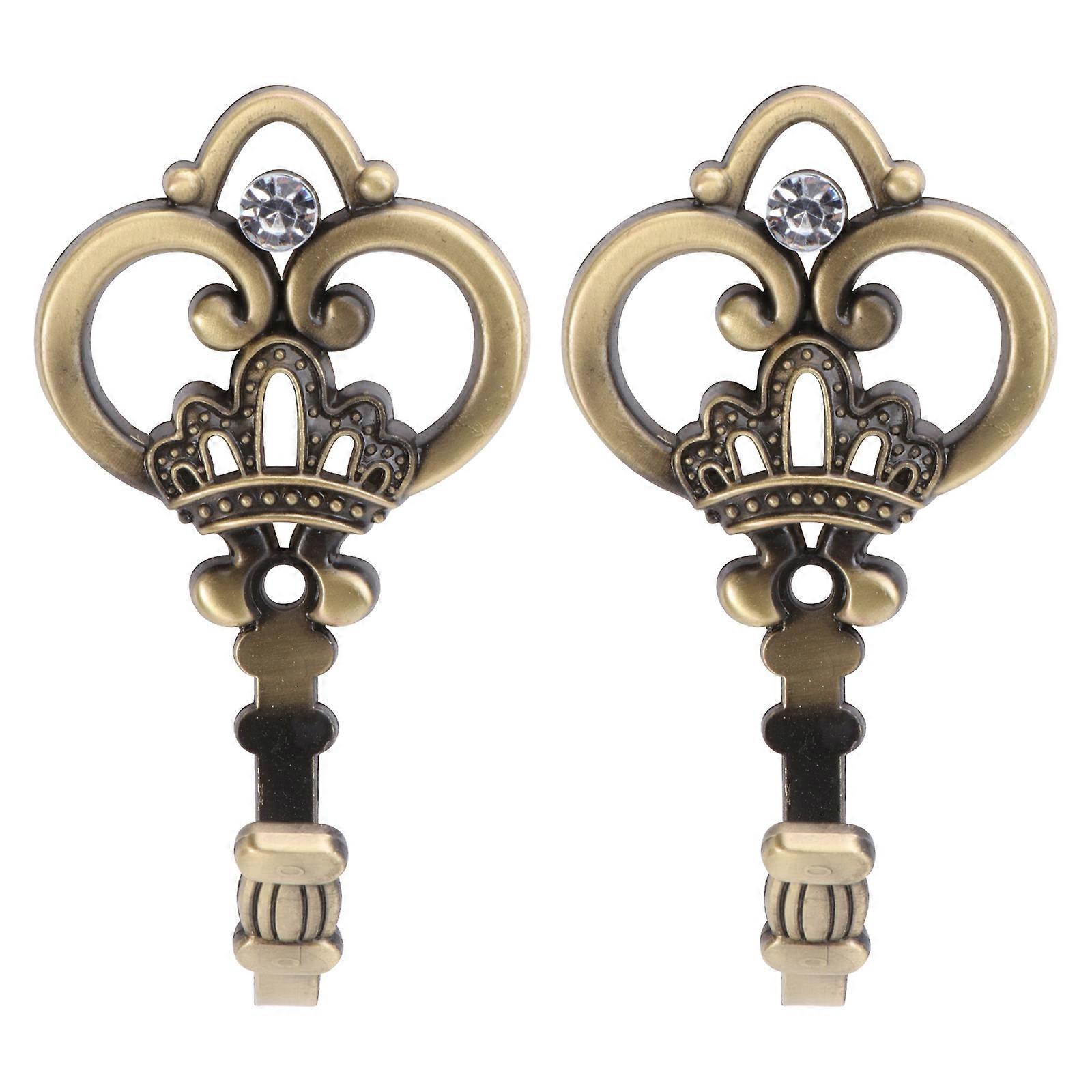 1 Pair Wall Hook Curtain Hooks Simple Hook European Hook Crown Shape Hook