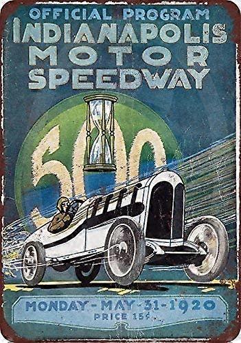 新しい錫の印アルミニウムレトロ1920年インディアナポリスモータースピードウェイインディ500の金属の印8x12インチ鉄の絵画Designableのカスタマイズ