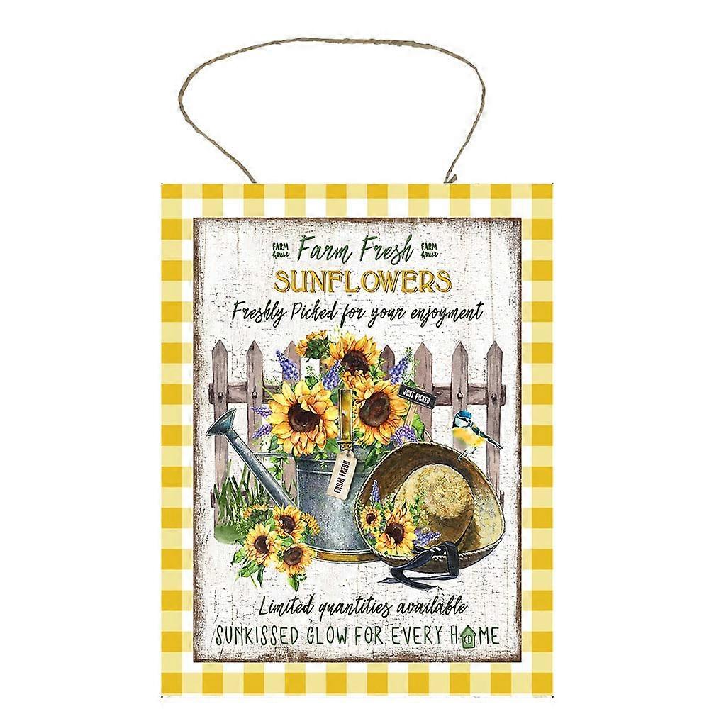 Sonnenblumenzaun Holzschild