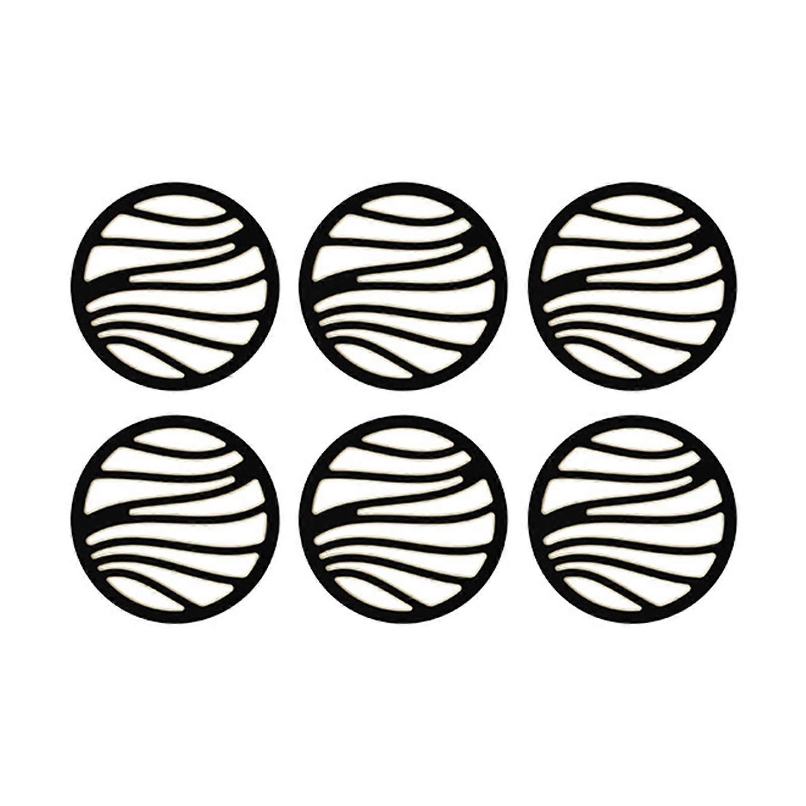 QingHai 6Pcs Heat Insulation Pad Double-Layer Anti-Scalding Anti-Slip Easy to Clean Coaster Set for Dining Table