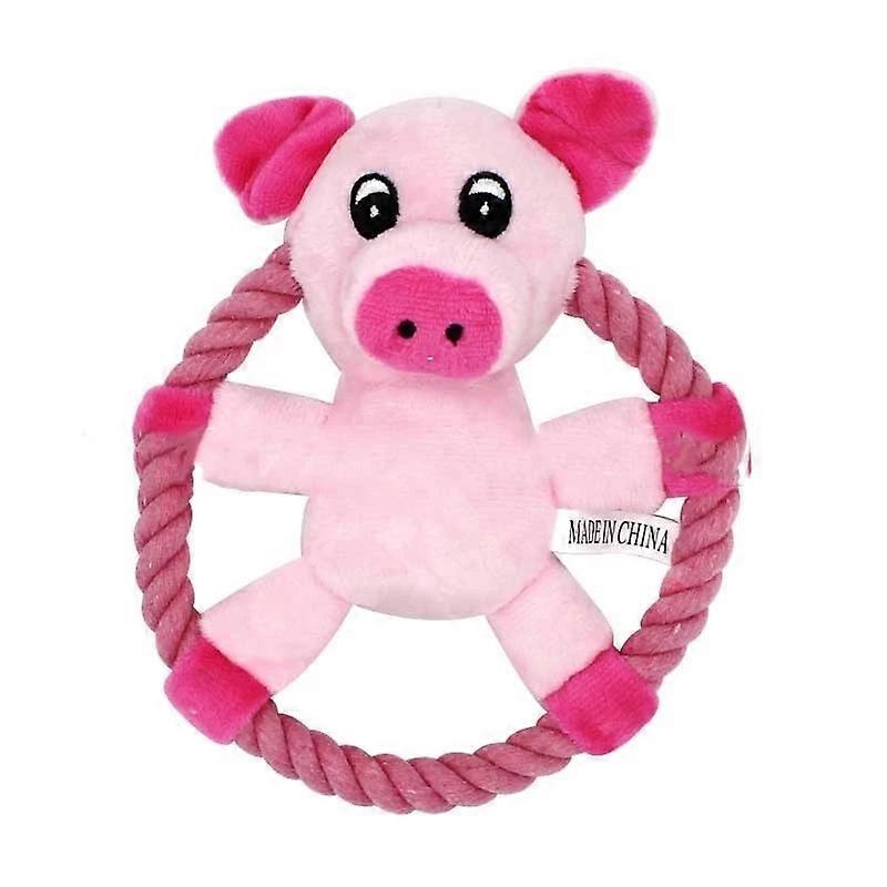 Pig Shape Cotton Rope Pets Dog Throw Toys