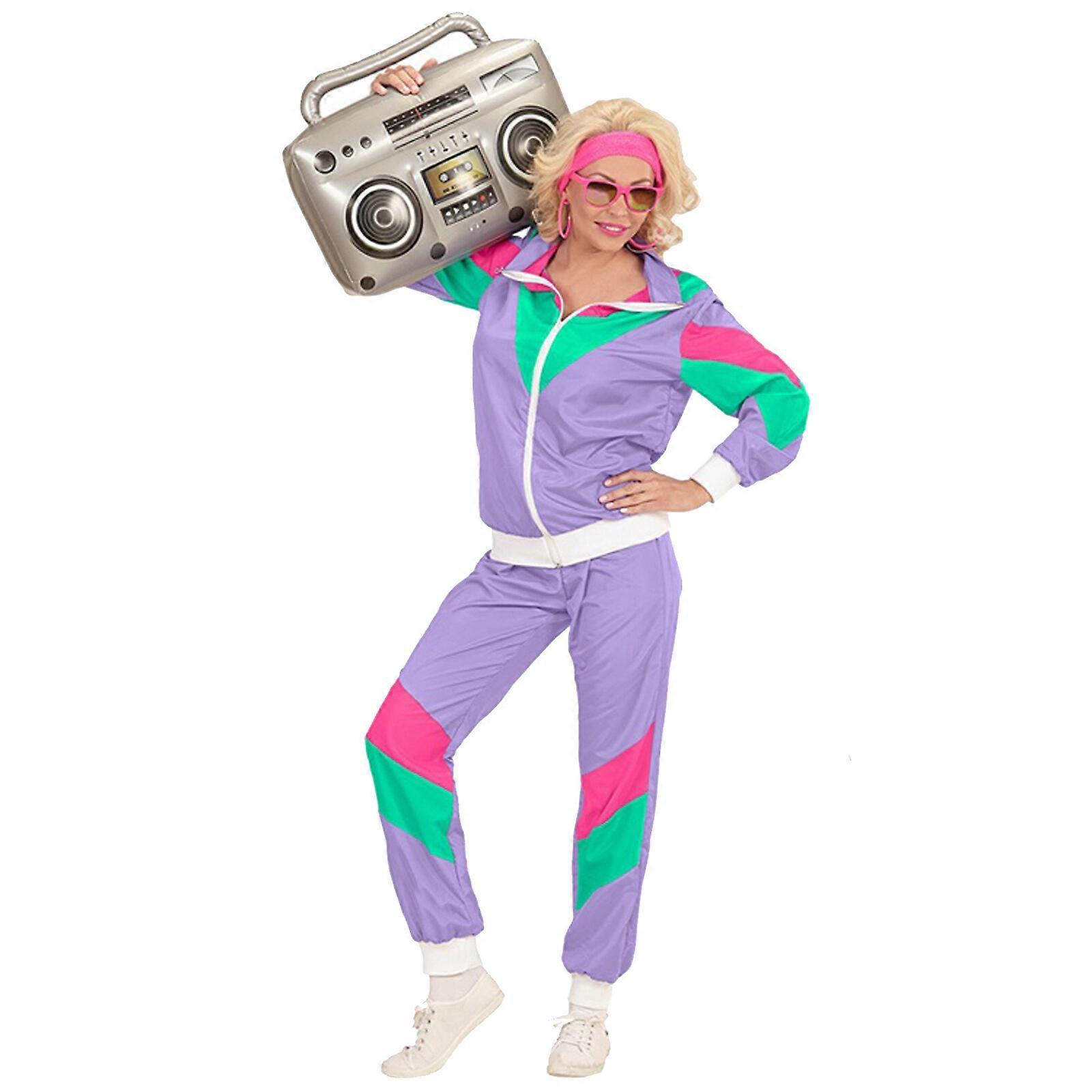 80s Tracksuit Jacket and Trousers Set for Bad Taste Party, Retro Style, Various Sizes, Comfortable to Wear