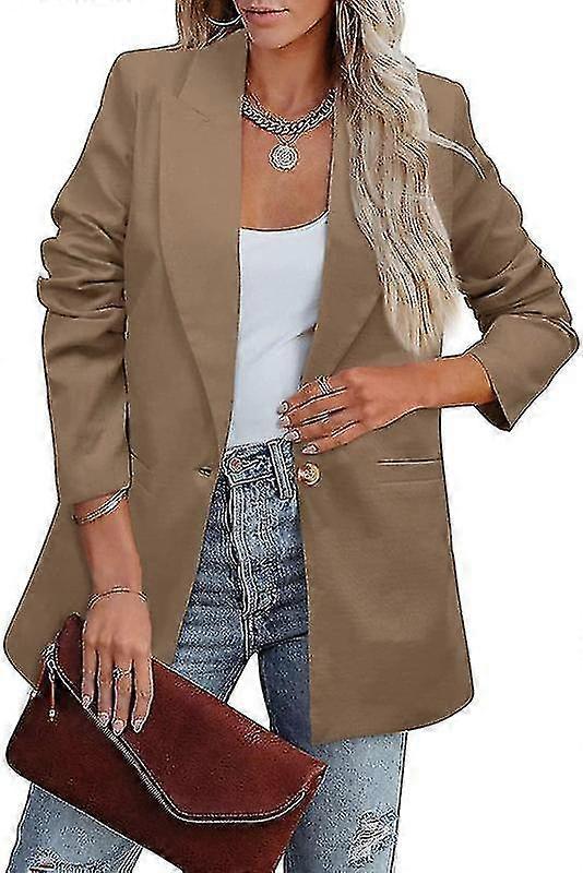 2023 נשים בלייזר כפול חזה משרד ליידי מעיל קלאסי משוחרר ז'קט חליפה שיק נשי תלבושות פושה אופנה נשית בלייזר Szkyd