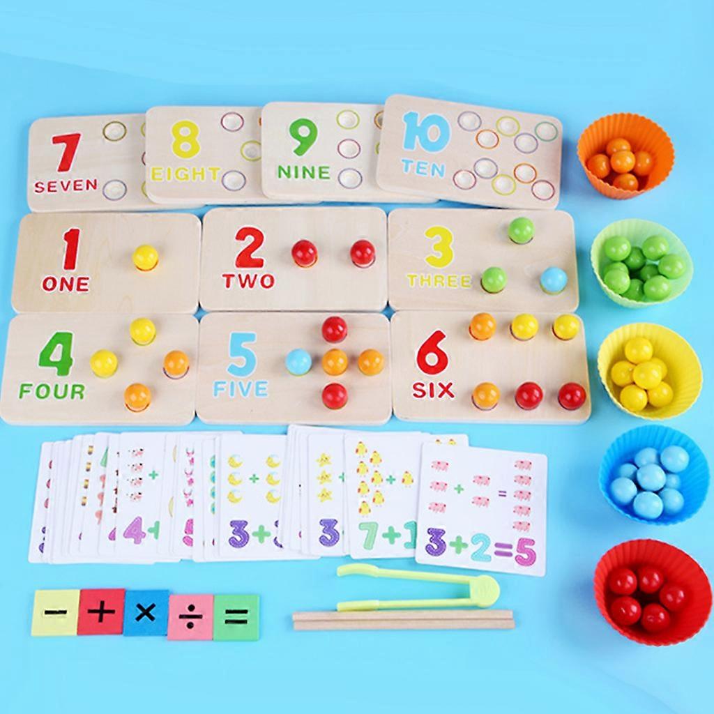 1Pack Wood Clamp Bead Test Toy Motor Skill Practice Brain Game Learning Toy