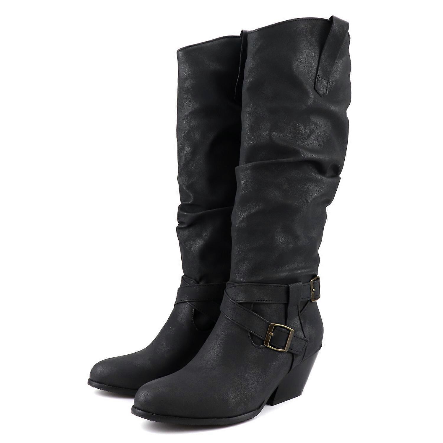 Women's Knee High Boots Fashion Chunky Block Heel Warm Winter Boots