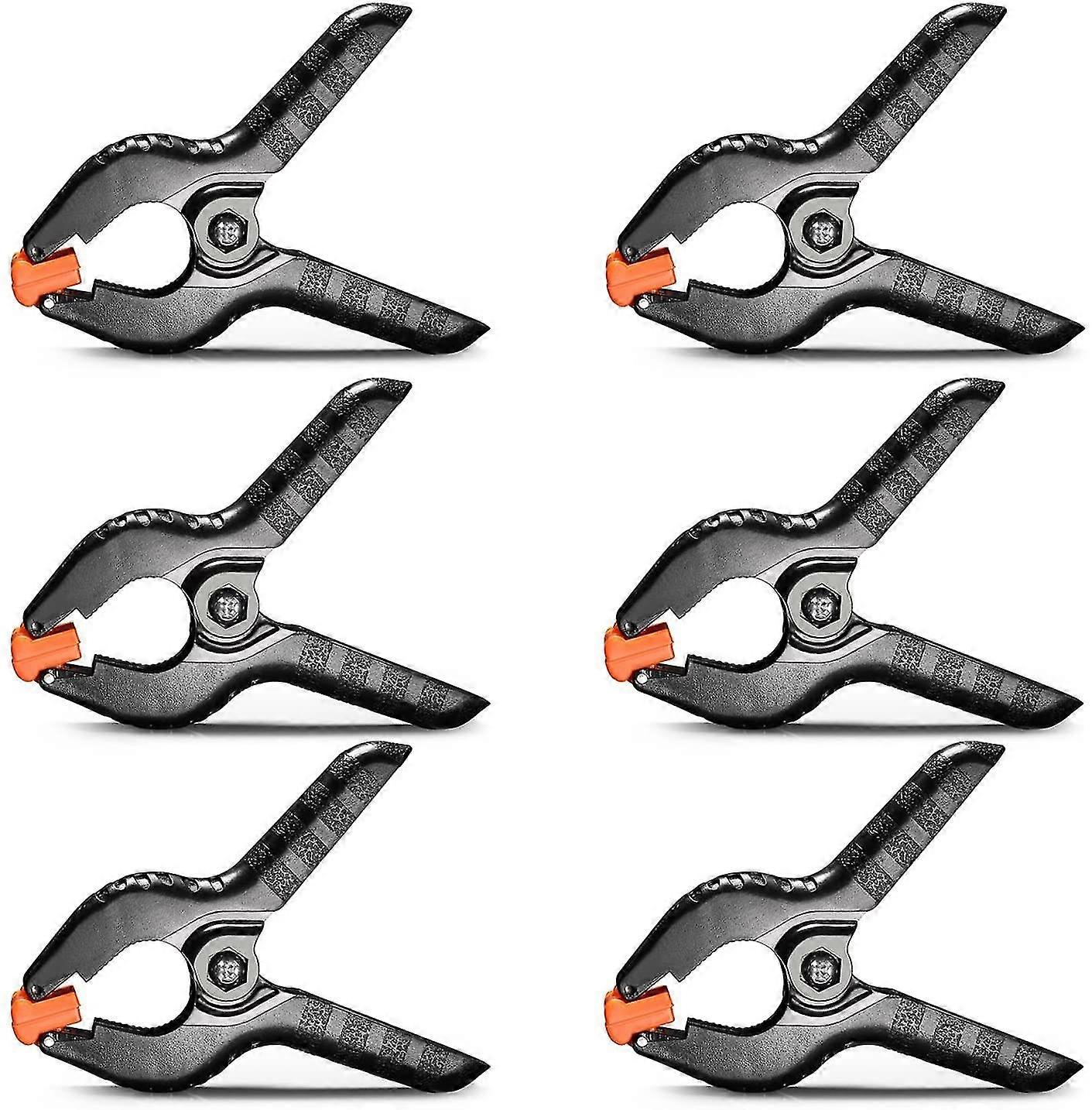 6pcs Heavy-Duty Plain Weave Spring Clip