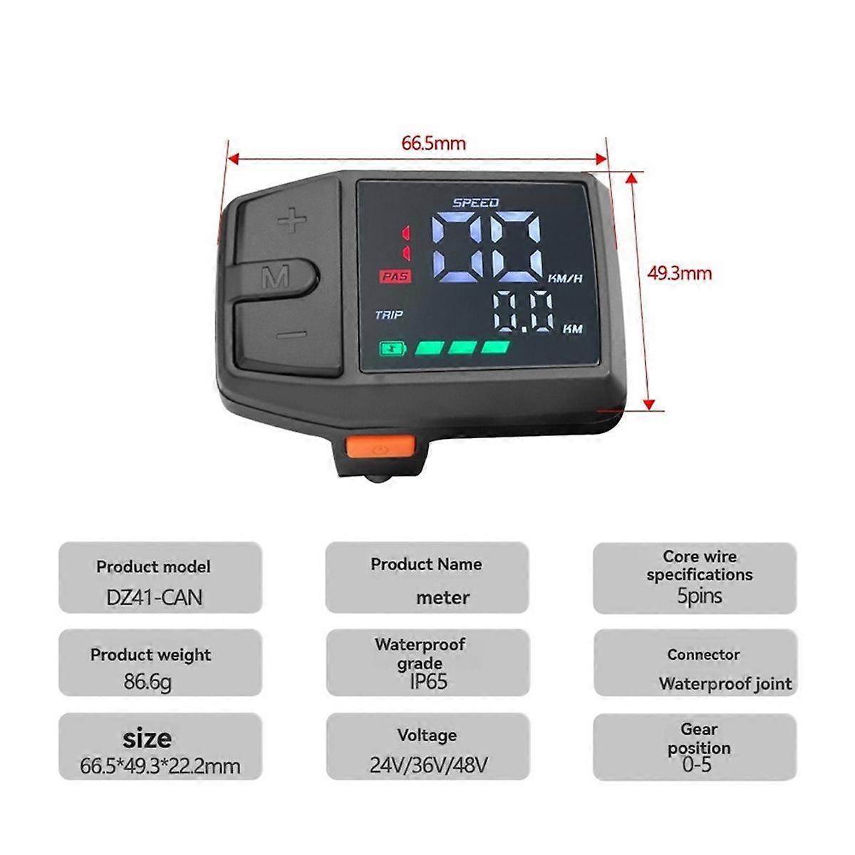 Vélo Électrique Pour Moteur Bafang DZ41 Affichage M500 M600 0102 HD UART/CAN Protocol Mètre UART Protocole
