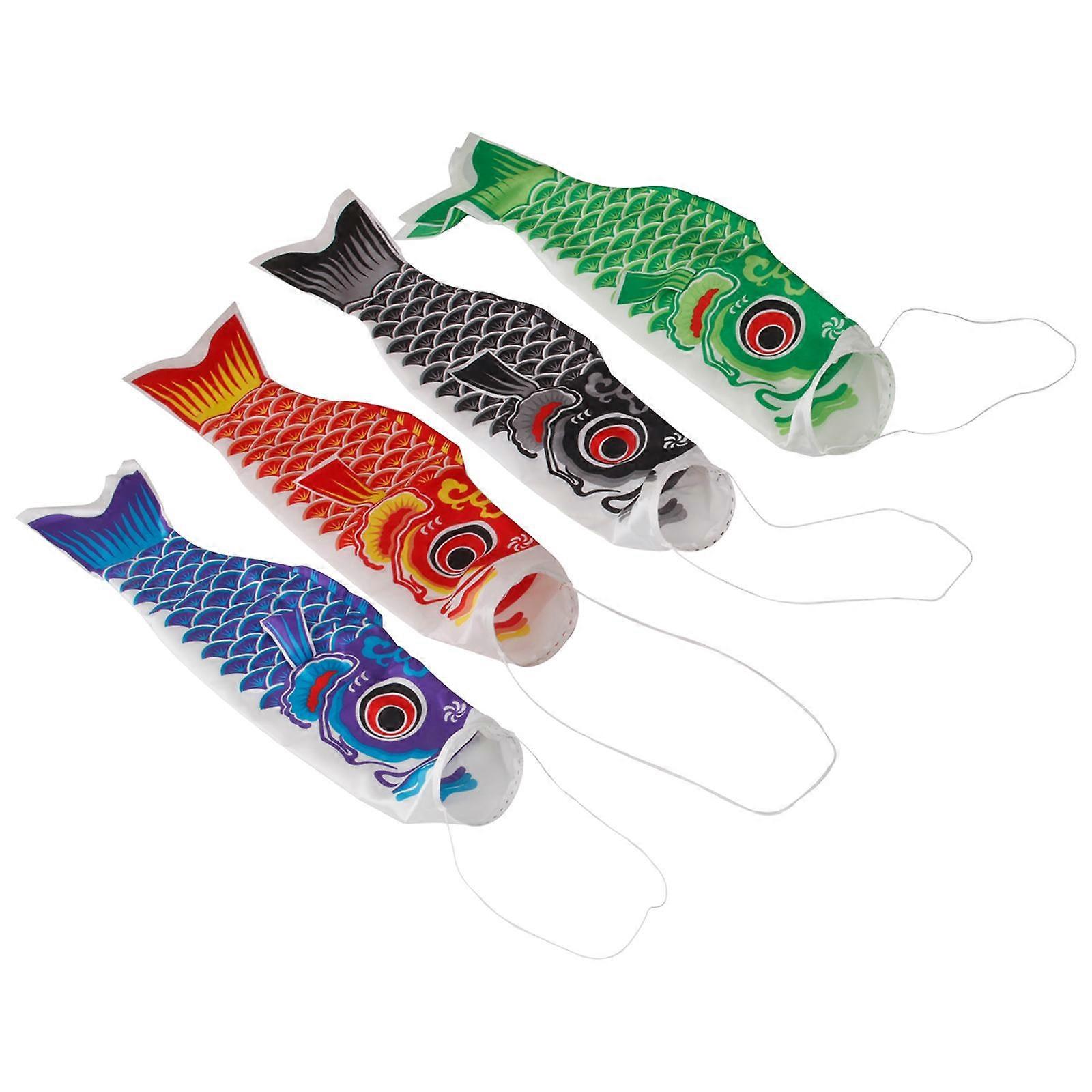 4Pieces 150cm Various Japanese Windsock Carp Flag Koi Nobori Sailfish