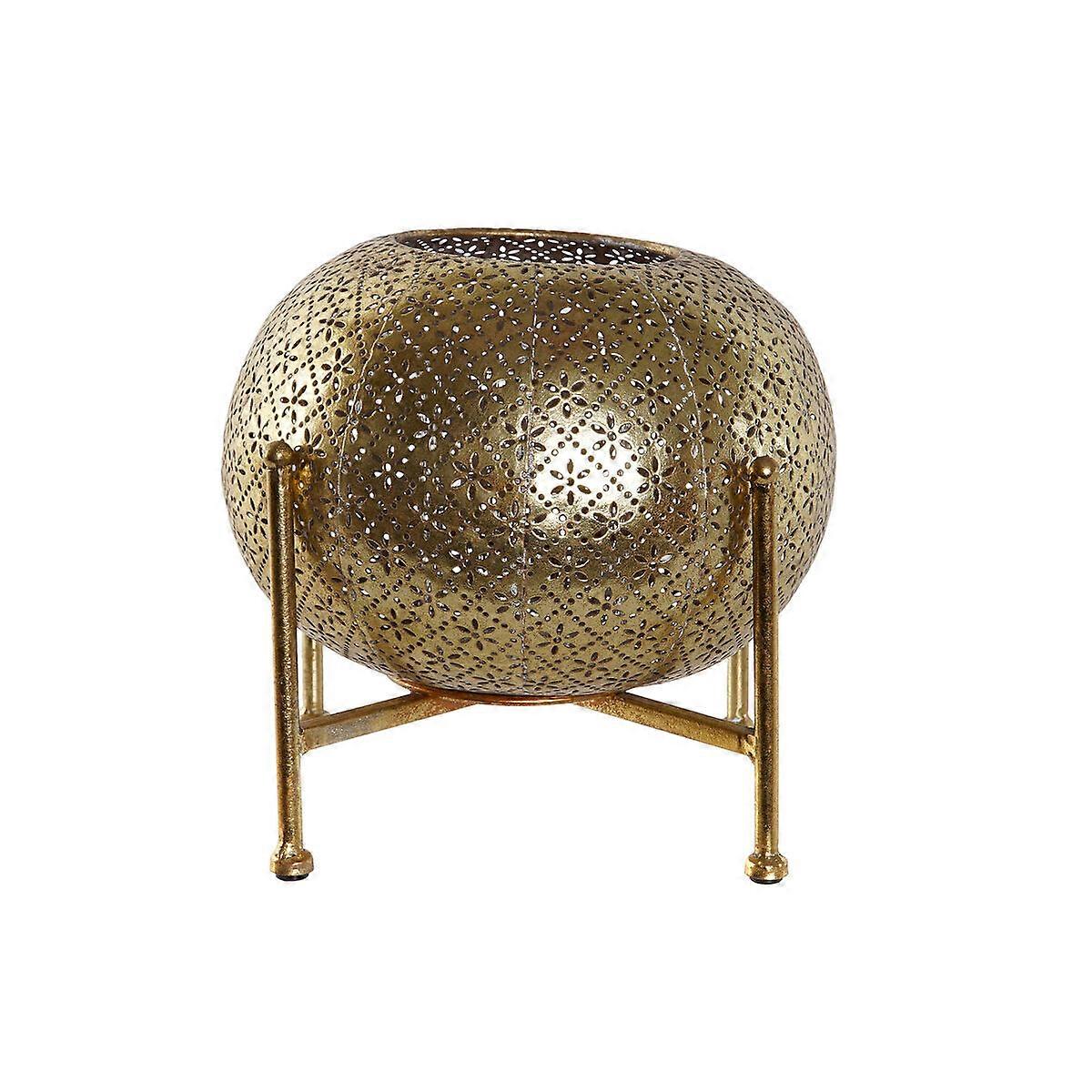 Candle Bowl Home ESPRIT Gold Metal Crystal 24 x 24 x 20 cm