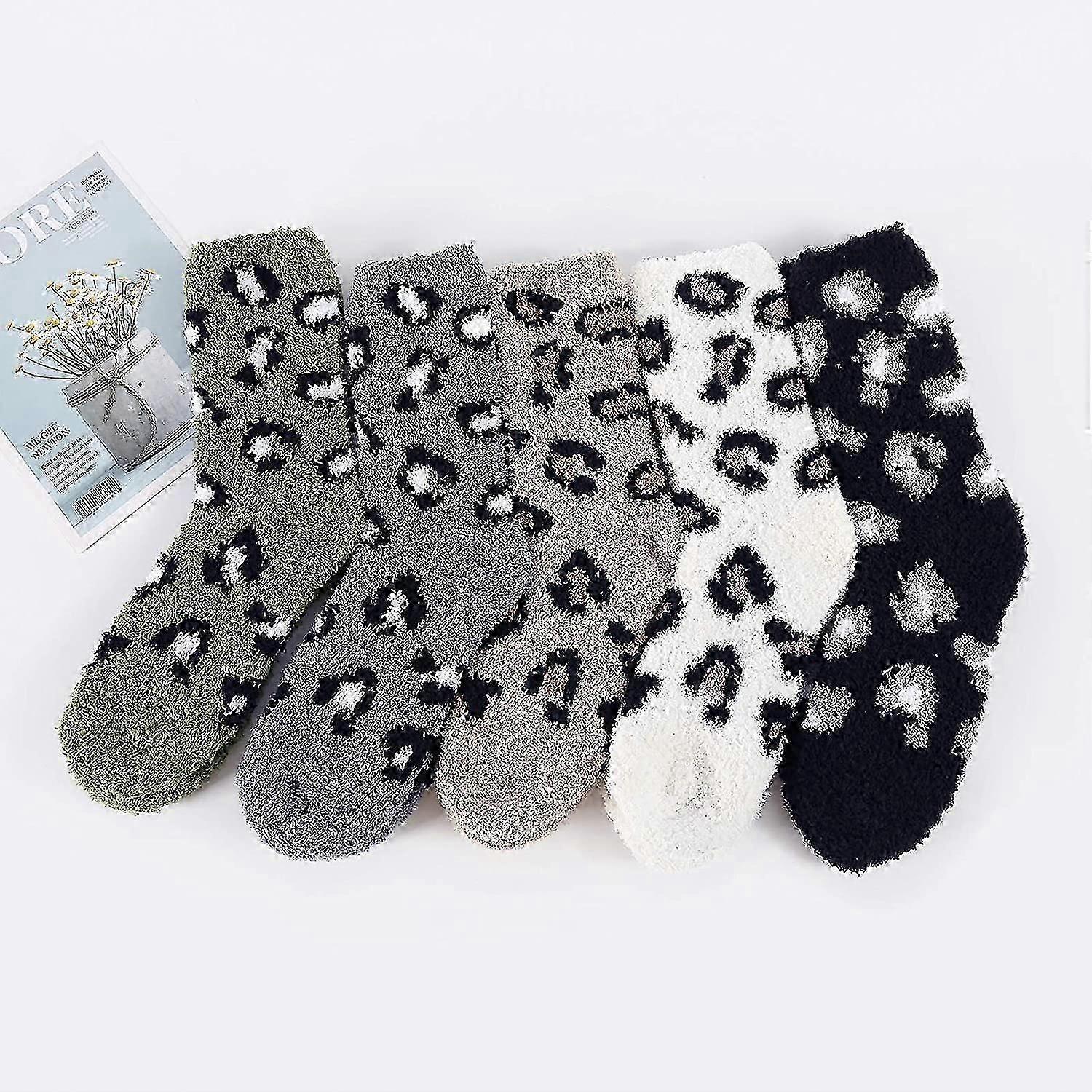 10 Paia Calze fuzzy da donna Calze calde Pantofole Calze invernali soffici Calze comode Calze fuzzy calze atletiche in pile Calze carine Crew (multicolore 1)