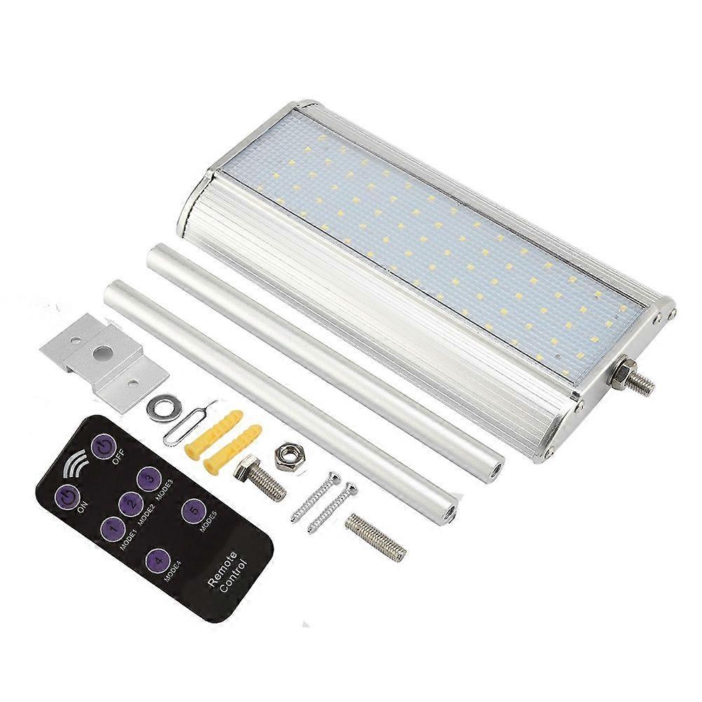 70LED Solar Powered Sconce Light Waterproof Radar Sensor Wall Lamp with Remote Control Warm