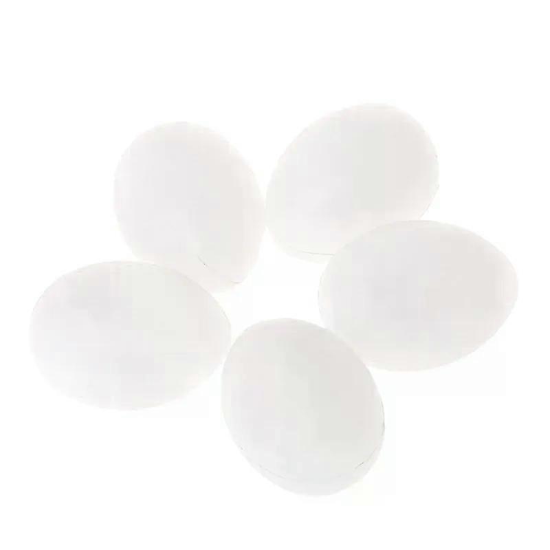 بيض بلاستيك ببغاء صلب ، أبيض ، أحادي اللون ، خد أخضر ، عنق لوركيت لحمامة كويكر كوكاتيل ، 5 قطع