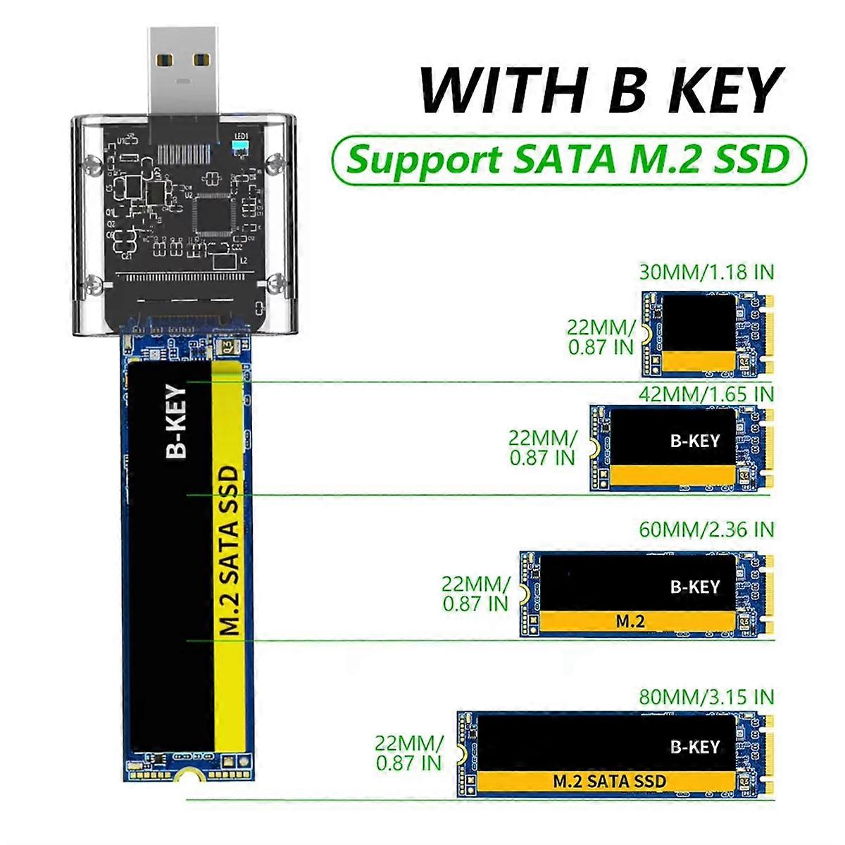 M2 NGFF SSD Case M.2 to USB 3.0 Gen1 5Gbps High-Speed SSD Enclosure for SATA M.2 NGFF SSD 2230 2242