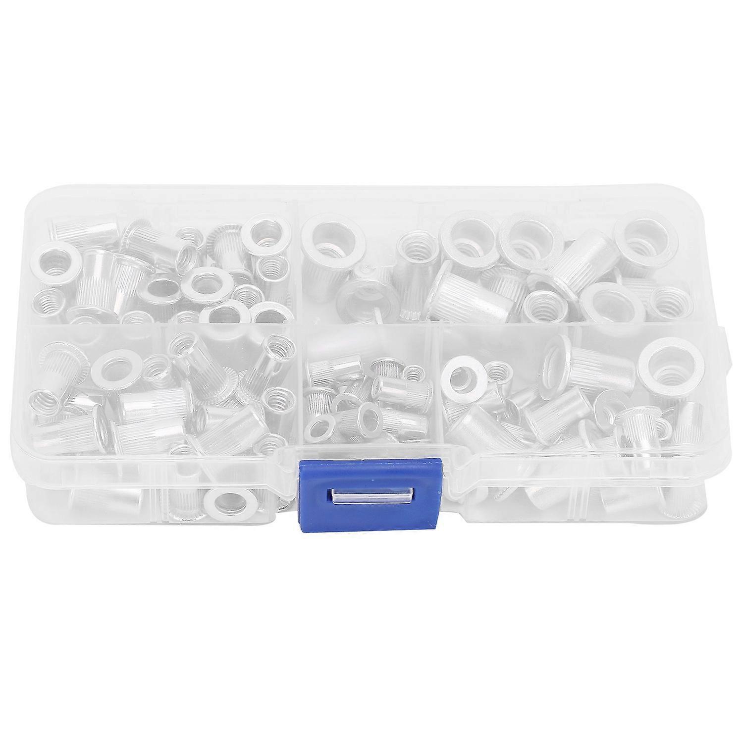 100pcs / box Aluminum Rivet Nut Threaded Rivet Insert Nut 6‑32/8‑32/10‑24/10‑32 1/4‑20