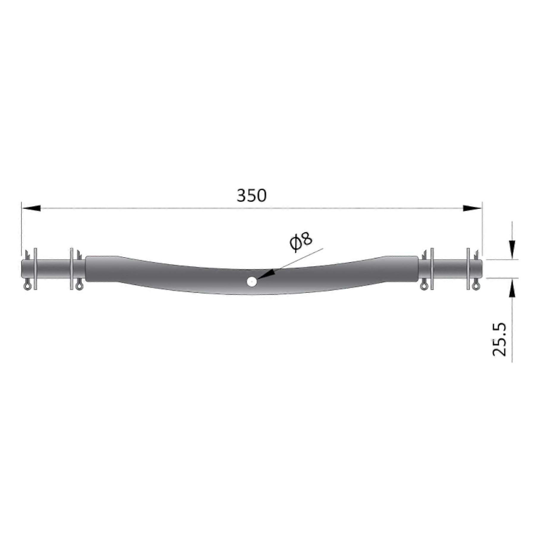 Cranked Boat Roller Wing Bracket & Non Marking Rollers Dumbbell Trailer