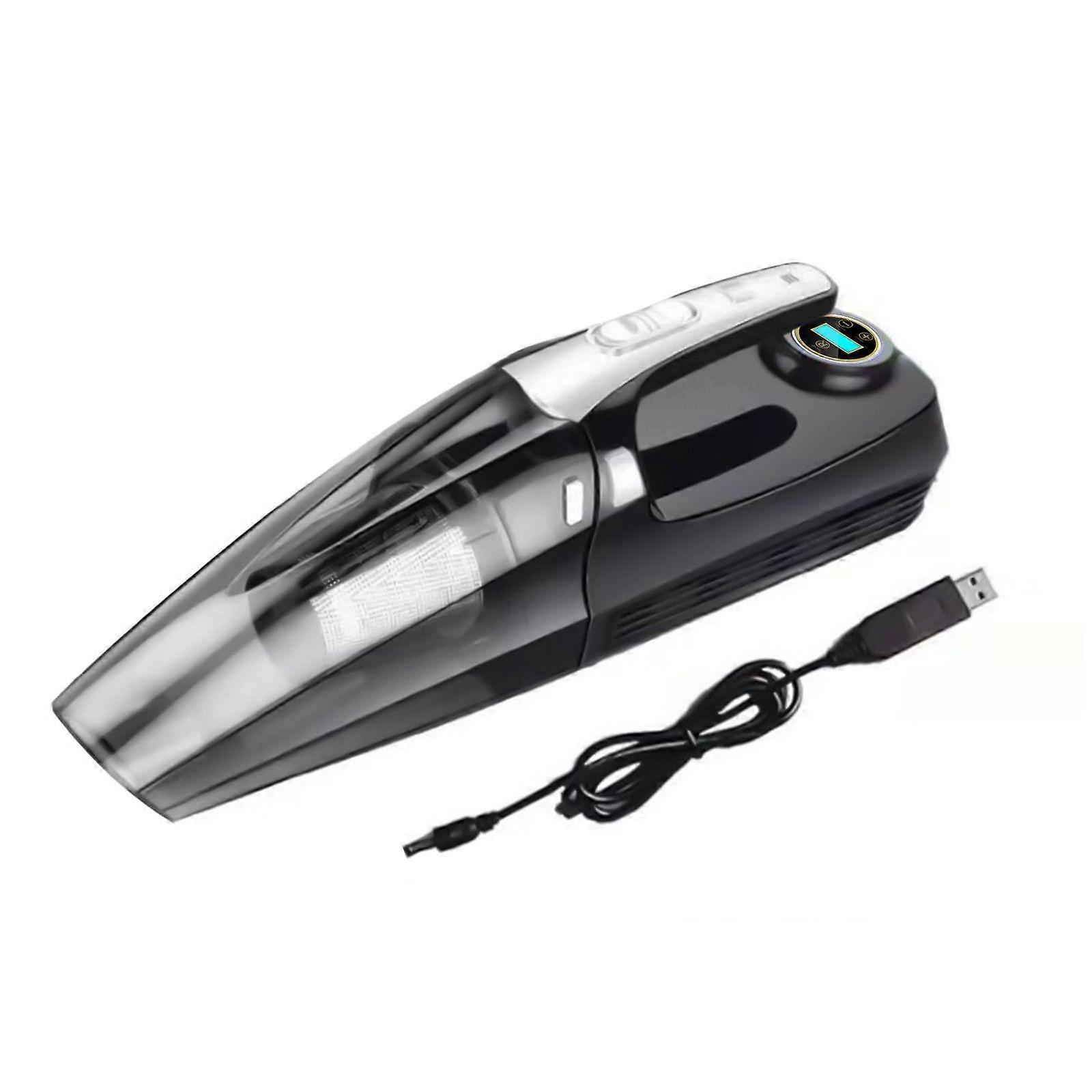 Car Vacuum Handheld Cleaner,Tire Inflator For Car,12V Auto Shut Off Compressor With Led Light,4 In 1 Portable Vacuum Cleaner With Pump